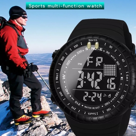 Men Waterproof Digital Sports Watch Military Tactical LED Backlight Wristwatch - Picture 4 of 7